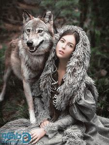 دختر جنگلی و گرگ